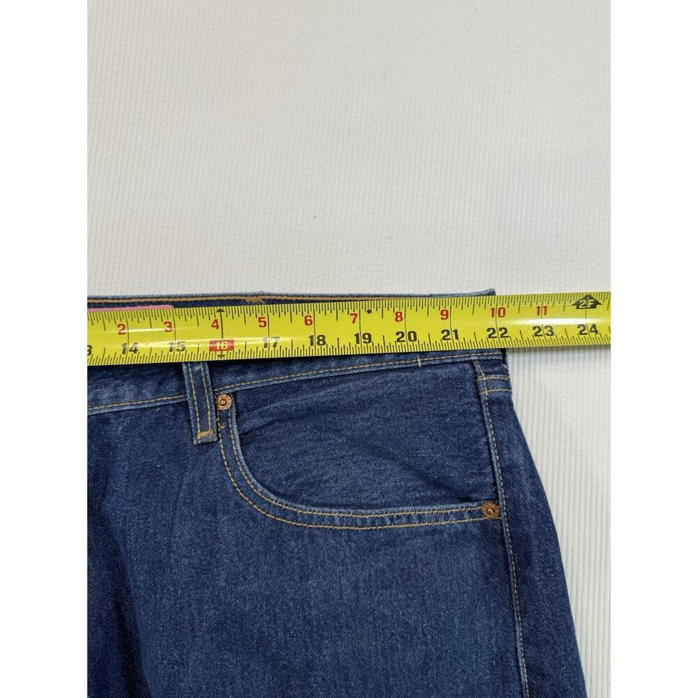Vintage Levis 501 Jeans 46x32 Button Fly Straight Leg Classic Blue Denim - Picture 7 of 10